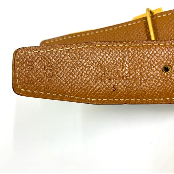 HERMES Gold H Logo Constance Black 68 Belt main image 11